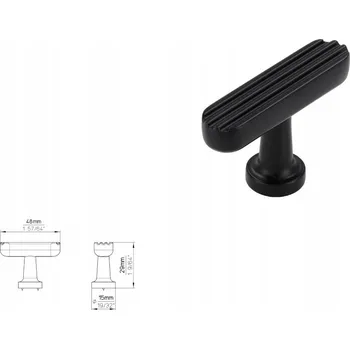 Nábytkové kování Nábytková úchytka SIRO 2588-48PB12 černá matná