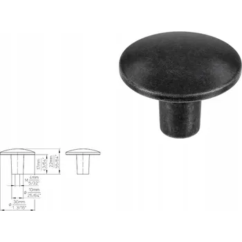 Nábytkové kování Nábytková úchytka SIRO 2087F-30ZN78 , efekt tepaného železa