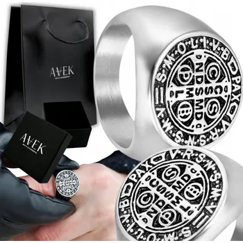 Prsten PÁNSKÝ PRSTEN PEČETNÍ STŘÍBRNÝ OCELOVÝ S ANTIK NÍMI VZORY JAKO DÁREK VELIKOST 17