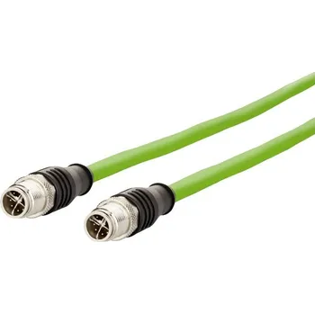 Datový kabel Metz Connect 142M2X11010 M 12 síťové kabely, propojovací kabely CAT 6A S/FTP 1.00 m zelená krytí PUR, odolné proti kyselinám, odolné proti ozonu, odolné proti