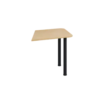 Stolová podnož EJZ 2 - 80 přístavba jednací, kovová podnož černá, síla desky 25 mm, javor horský