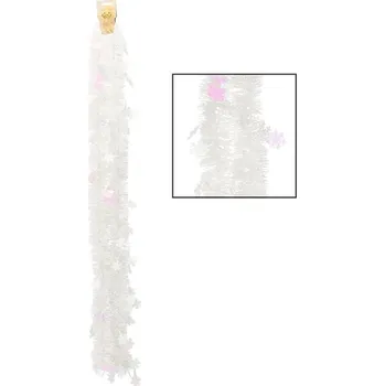 Vánoční dekorace Bílý vánoční řetěz na stromeček 2 m