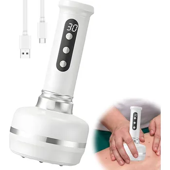 Masážní přístroj Elektrická čínská baňka Anticelulitidní masážní přístroj vakuový ABS bílá