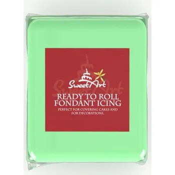 SweetArt potahovací a modelovací hmota vanilková pastelová Green (250 g)