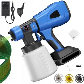 Stříkací pistole MALÍŘSKÁ STŘÍKACÍ PISTOLE ELEKTRICKÁ 3 TRYSKY 1600W HVLP 18V