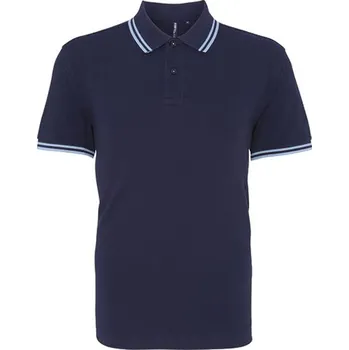 Pánské tričko Asquith & Fox Pánské polo triko AQ011 Navy-Cornflower L
