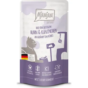 Krmivo pro kočku 24x125g MjAMjAM Quetschie - kuřecí a králík