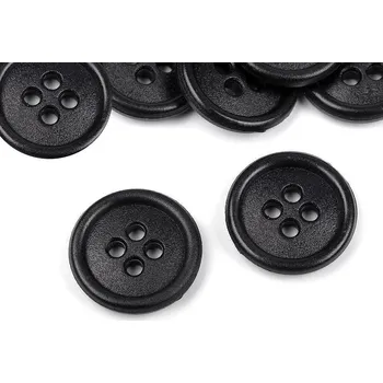 Knoflík Knoflík velikost 24" Balení: 20 ks, Varianta: 1 (332) černá - 8596475104760