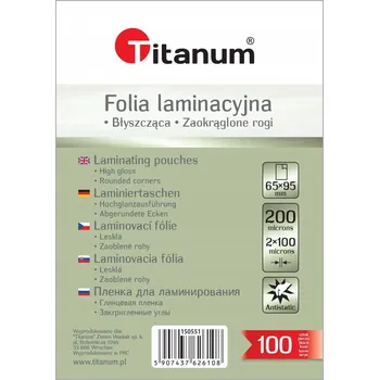 Laminovací fólie Laminovací Fólie 65x95mm 100 kusů 100 mic Titanum