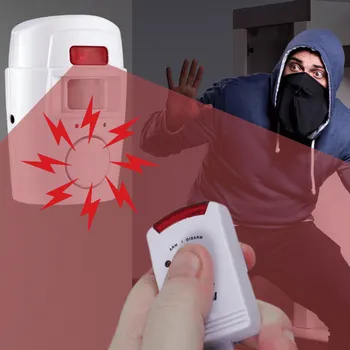 Sada domovního alarmu Bezdrátový alarm s pohybovým čidlem + 2 ovladače