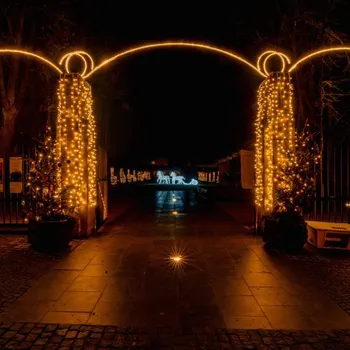 LED páska DECOLED LED světelná záclona, 1x5 m, teple bílá s Flash, 500 diod, IP67