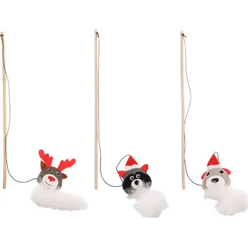 Pro kočku Vánoční hračka pro kočky FLAMINGO - Drida škádlítko 48x55x30cm (MIX DRUHŮ)