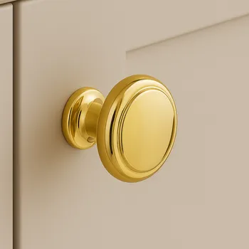Nábytkové kování Interex Úchytka knopka SIMON / Zlatá lesklá