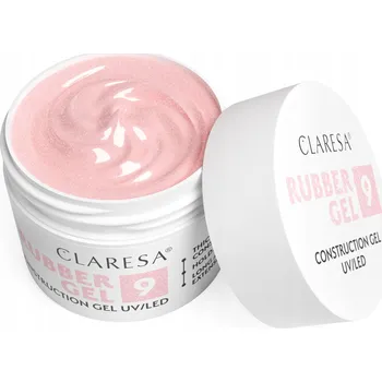 Lak na nehty CLARESA RUBBER GEL STAVEBNÍ GEL S TIXOTROPIÍ - 9 ODSTÍNŮ S ČÁSTEČKAMI 12 g