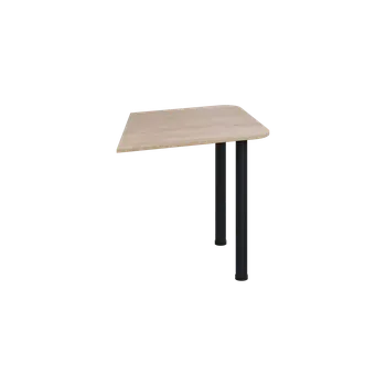 Stolová podnož EJZ 1 - 80 přístavba jednací, kovová podnož černá, síla desky 18 mm, dub bardolino