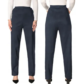 Megitarnow elegantní dámské kalhoty cigaretového střihu dlouhé modré velikost 8XL