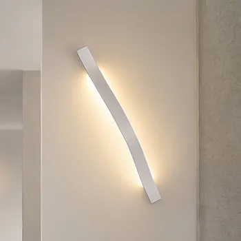 Lampička Lindby LED nástěnné světlo Alvon, stříbrné, výška 50 cm, kov stříbro LED 6 W celkem - Doprava zdarma