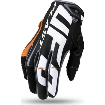 Moto rukavice UFO 2023 rukavice na motokros BLAZE barva bílá / černá / oranžová velikost L