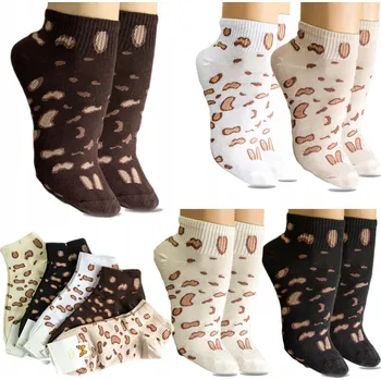 Dámské ponožky Dámské barevné bavlněné Ponožky ponožky 5 párů, velikost 35-38