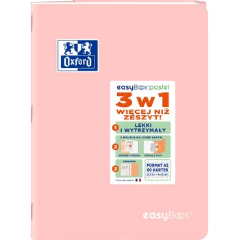 Sešit Sešit A5, 60 listů, čtvereček, OXFORD EASYBOOK, pastelové barvy (mix)