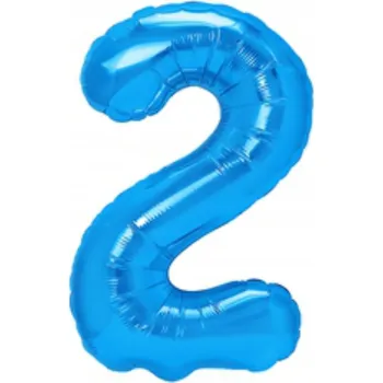 Balónek Fóliový balónek modrý číslice 2, 100 cm