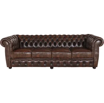 Sedací souprava furniture-nabytek.cz Chesterfield čtyřmístná kožená