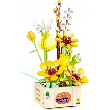 ostatní stavebnice STAVEBNICE SADA KOSTEK KVĚTINY V KVĚTINÁČI 560 DÍLKŮ