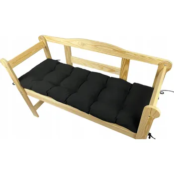 Polštář Polštáře polštáře zahradní nábytek na lavičku ČERNÁ 160 cm