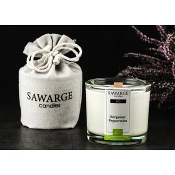Svíčka Ekologická vonná svíčka ze sójového vosku No 04 / Máta Peprná Bergamot 200g