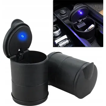 Popelník AUTOMOBILOVÁ POPELNÍK S LED OSVĚTLENÍM POPELNÍK DO AUTO