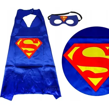 Karnevalový kostým SUPERMAN KOSTÝM PRO CHLAPCE S PLÁŠTĚM A MASKOU, VELIKOST 122-134