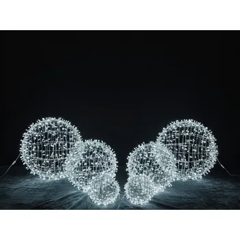 Vánoční světelná dekorace 3D LED vánoční Koule 100 cm Barva: Studená bílá