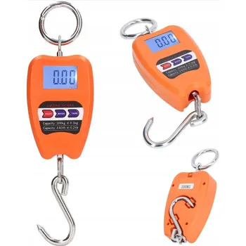 Průmyslová váha Závěsná váha 200 kg s LCD podsvícením, přenosná