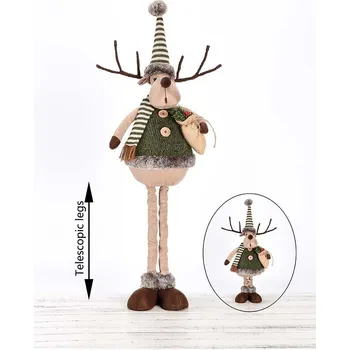 Vánoční dekorace Stojící vánoční dekorace sob na teleskopických nohách, výška: 78 cm
