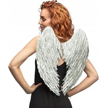 Karnevalový kostým Andělská křídla Glam, stříbrná