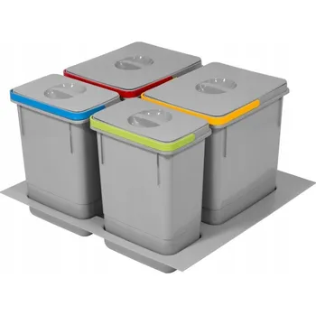 Odpadkový koš Segregátor odpadkový koš do zásuvky 600 mm 44 l šedý - RUBIO AMIX