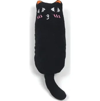 Hračka pro kočku Plyšová hračka pro kočky s catnipem | chovatelský doplněk - černý