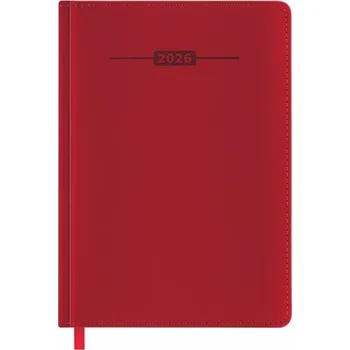 Kalendář Knižní kalendář 2026 A5 Easy červený (červená)