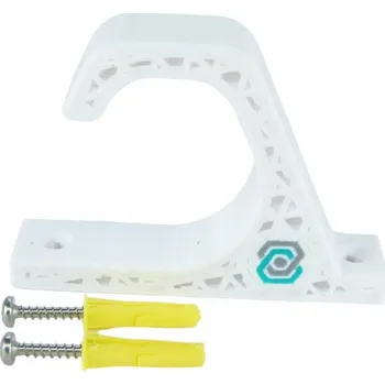 Věšák Univerzální dlouhý držák, věšák na motocyklová přilba MTB Cyklistický BÍLÝ