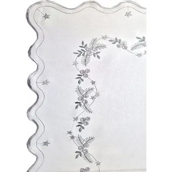 ubrus Vánoční ubrus brusinky šedá 30x45