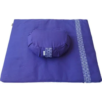 Sedací pytel SAMARALI Meditační sada s polštářem půlměsíc FIALOVÁ