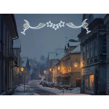 Vánoční světelná dekorace Převěs s anděly - LED dekorace