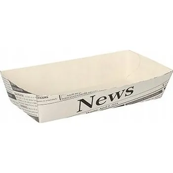 Jednorázové nádobí OBAL NA HRANOLKY papírový 50 Ks 15x7x3,5 cm