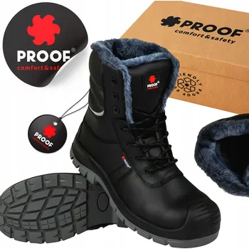 Pracovní obuv PÁNSKÁ PRACOVNÍ OBUV ZIMNÍ ZATEPLENÉ KOTNÍKOVÉ BOTY BOZP GLACIER VEL 45