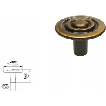 Nábytkové kování Nábytková úchytka SIRO 920-28ZN10 stará mosaz