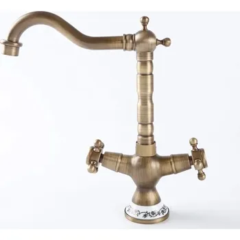 Vodovodní baterie Stojánková umyvadlová baterie CHDE Retro Design zlatá