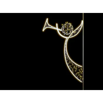 Vánoční světelná dekorace Vánoční dekorace na sloupy VO Anděl 3, 220 cm Barva: Teplá bílá