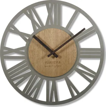 Hodiny Velké nástěnné hodiny Loft Adulto 50 cm šedé tiché do obýváku