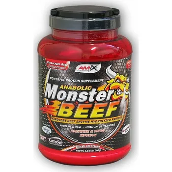 Protein Hovězí protein Amix Monster Beef prášek lesní plody 1000 g bez aspartamu