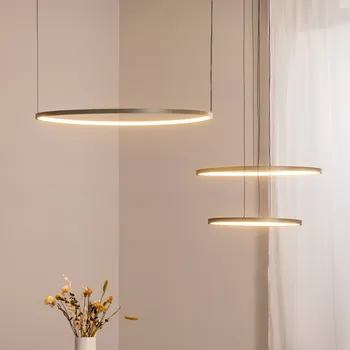 Euluna Závěsné světlo LED CIRCOLO, olivově zelené, Ø 30/45/60 cm, 3 žárovky - Stínidla na lampy - Ø 60 cm, Ø 45 cm, Ø 30 cm olivově zelená LED 45 W celkem - Doprava zdarma